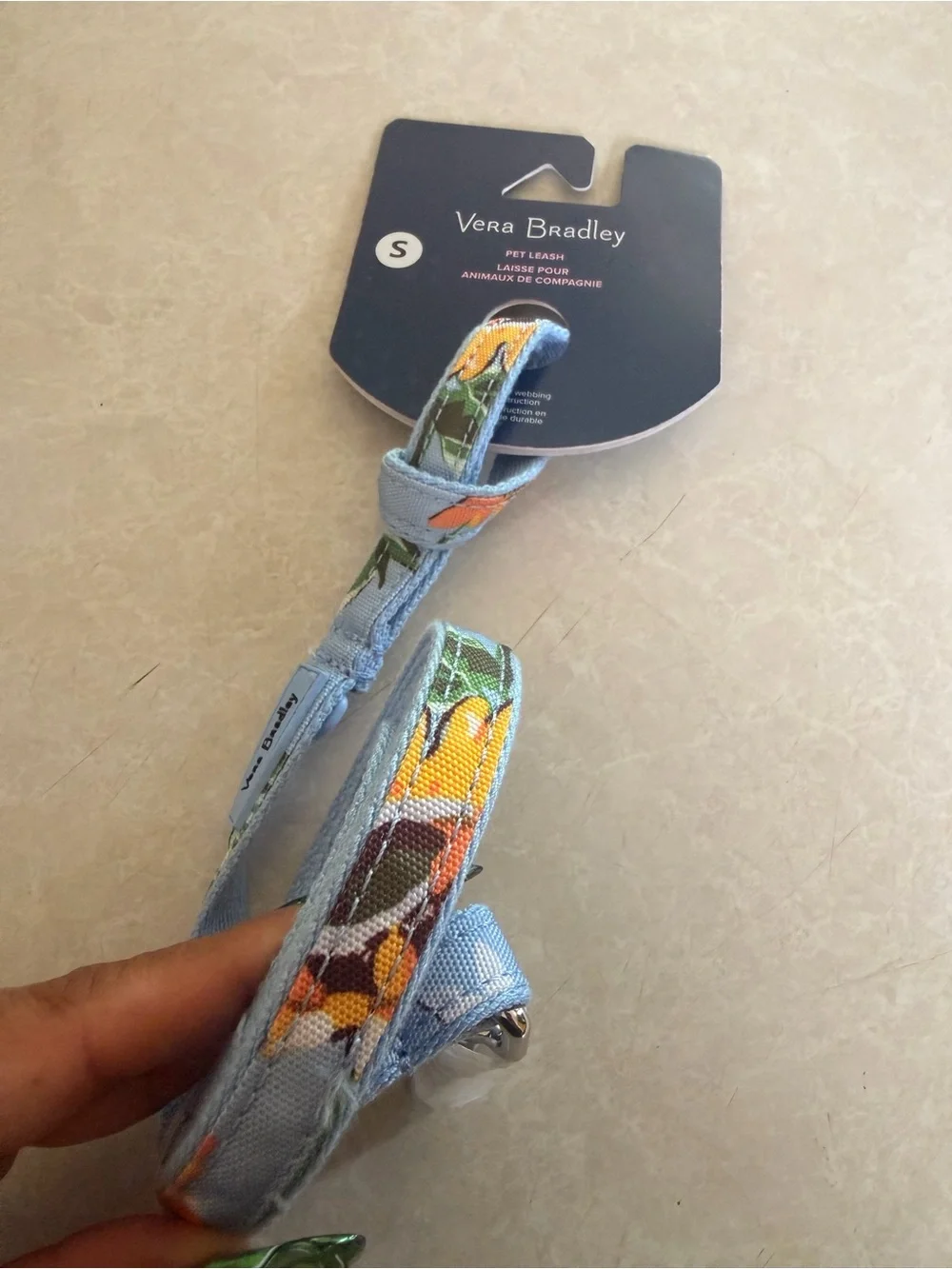 Vera Bradley Light Blue Floral Pet Leash